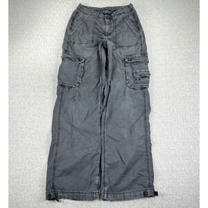 American Eagle Cargo Pants Women 0/24X29 Gray Baggy Jogger Utility Streetwear